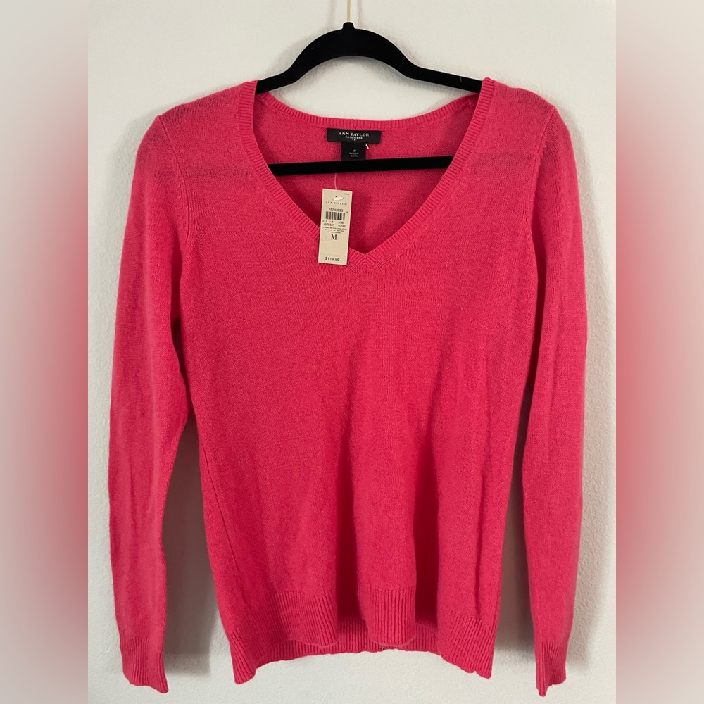 Pink cashmere Ann Taylor Cardigan